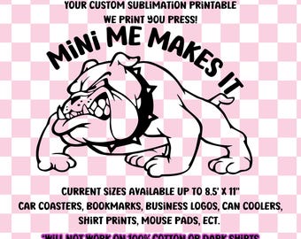 Custom Sublimation Transfer: Ready To Press, Print On Demand