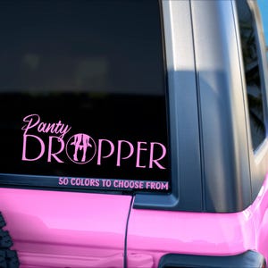 Panty Dropper Decal: Funny Car/Truck Sticker