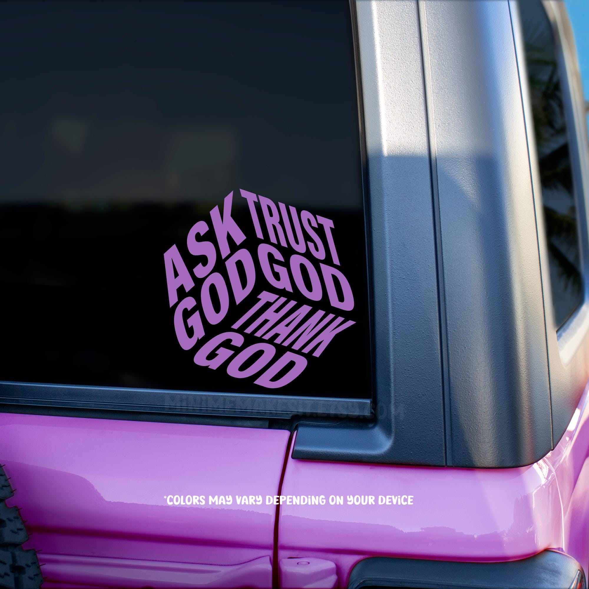INDIGOS UG Adesivo per auto, JDM - Die Cut - God Answers Knee-Mail Boy Decal Laptop Window Sticker - Rosso - 88 mm x 142 mm