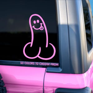 Happi-penis decal//Funny Decal// Funny Sticker//Stick Figure Decal