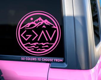 God Is Greater Vinyl Decal: Religious Car Sticker