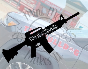We The People Rifle Decal - 2nd Amendment Car Truck Window Sticker