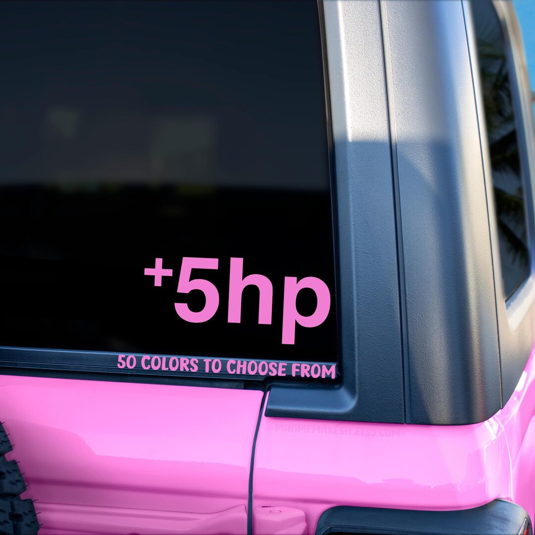 Funny +5HP Horsepower Decal - Car, Laptop, Window Sticker - Etsy