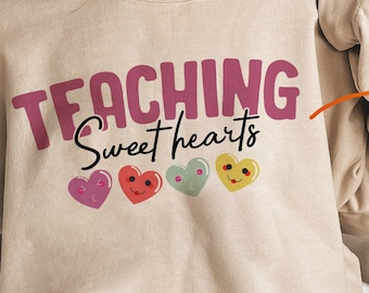 Teaching Sweethearts Svg/Png, Teacher Valentines Svg, Valentines png, Retro Valentines, Teacher png, Sublimation Teacher appreciation Png
