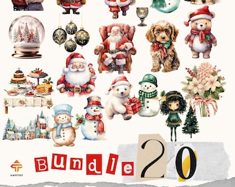 Retro Christmas Bundle Png, Vintage Christmas Png, Retro Santa png, Christmas png, Christmas Sublimation Bundle for Shirt Design, Digital