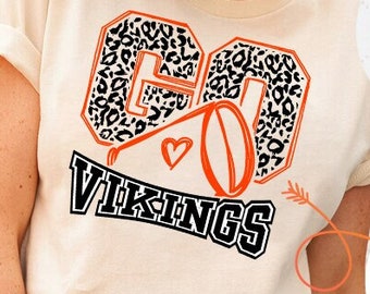Leopard Go Vikings Svg, Vikings Svg, Football Svg, School Pride, Vikings Go Svg, Vikings Png, Silhouette Cut File, School Team svg Digital