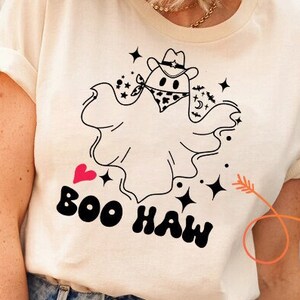 Halloween Retro ⟡ Boohaw Ghost Svg Png ⟡ Sublimation Shirt ⟡ Heart Spooky Season Svg | Boohaw Png | Western Svg Ghouls Png