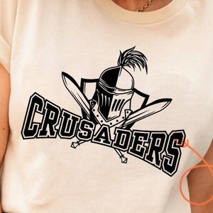 Crusaders Svg + Numbers, Crusaders mom Svg, Svg Sport mascot, School Pride, Crusaders Sport Mascot Svg, Crusaders Png, Shirt Cut File