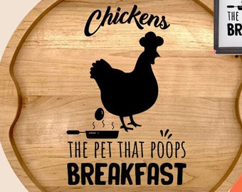 Funny Kitchen Saying Svg Chickens the pet that poops breakfast Towel Quote, Kitchen Towel SVG, Cooking Quote, Potholder Svg, Apron Saying