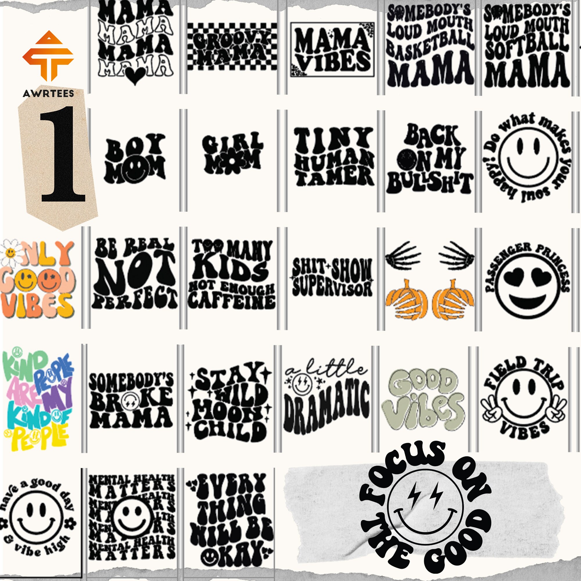 100 Groovy Svg, Bundle, Boho Svg, Hippie Svg, Aesthetic Svg ...