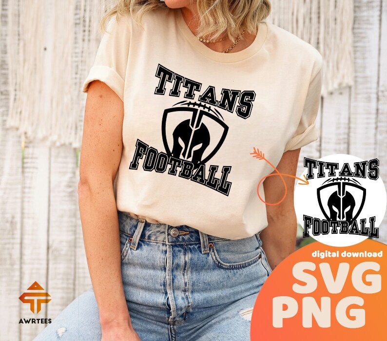 Titans football svg/png+ Numbers, Titan football, Titans svg, Titans football png, Titans school spirit, Titans mom png, Titans mascot