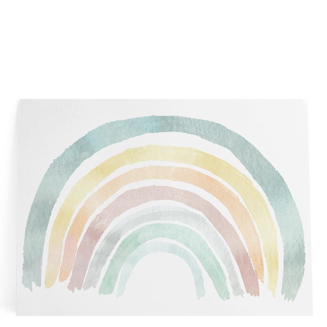 XXL blau Farbtöne Regenbogen Wand Aufkleber Aquarell | Etsy