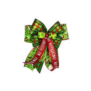 No Peeking Bow, Christmas Present Decoration, Holiday Mantle Decor