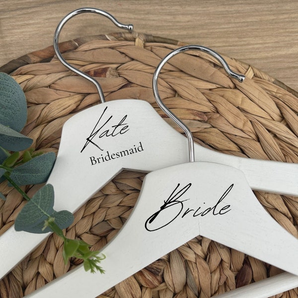 Personalised Wedding Hanger Bridal Bridals Party  Custom Wedding Hanger Personalised Hanger Decal Memento Gifts