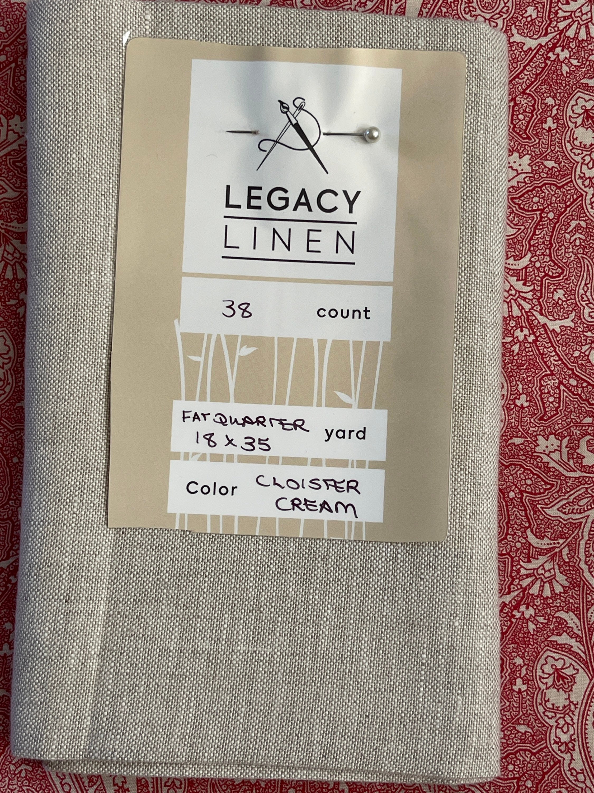 Cloister Cream 38 Count Linen by Legacy Linen Fat Quarter 18x - Etsy