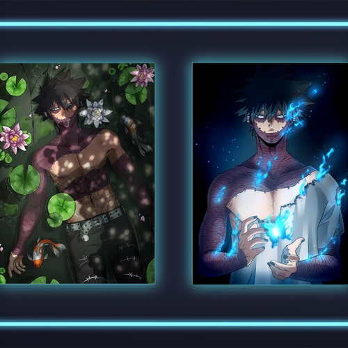 My Hero Academia Dabi Print Lily Pad And Butterfly A5 Etsy