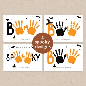 Halloween Handprint Craft Printable Halloween Art Fun Halloween ...