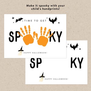 Halloween Handprint Craft Printable Halloween Art Fun Halloween ...