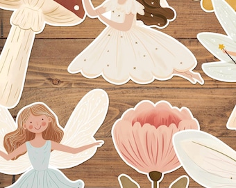 Fairy Garland Printable – Mushroom Floral Banner for Girls Birthday Party – Woodland Nursery Decor – Fairy Party Digital Download