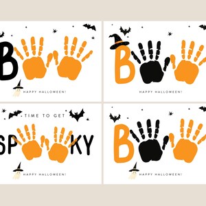 Halloween Handprint Craft Printable Halloween Art Fun Halloween ...