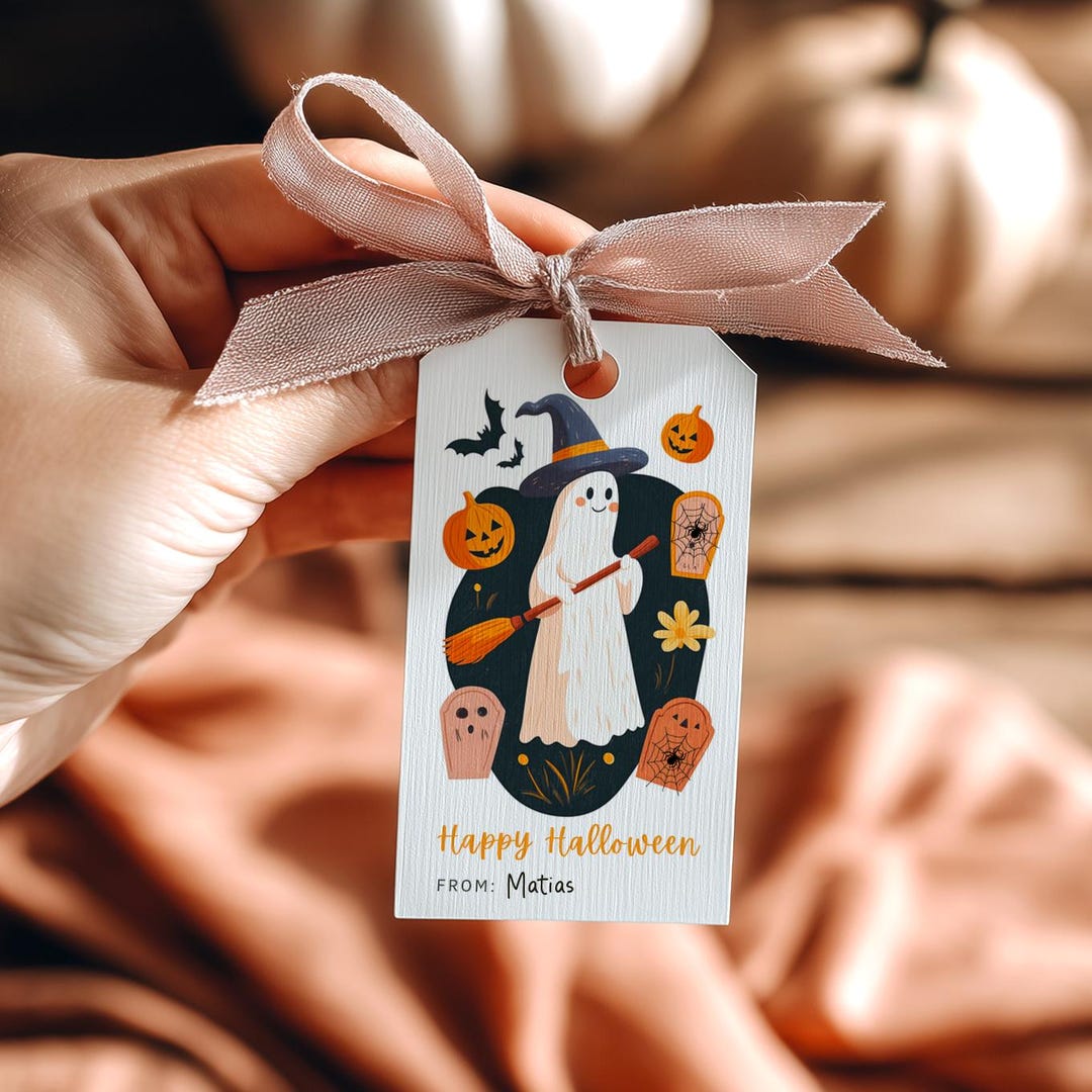 Editable & Printable Halloween Tags – Personalized Trick or Treat ...