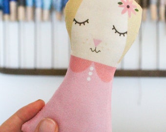 Baby bunny sewing pattern PDF make a bunny woodland animal cloth doll/stuffed animal toy for woodland nursery/baby shower  by Leesie and Pip