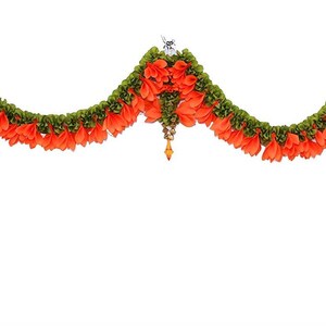 Bella cono forma porta set Toran artificiale calendula ghirlanda fiori fatti a mano ghirlande decorazione per la casa decorazione del matrimonio parete appesa indiana