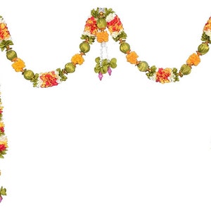 Bella cono forma Porta Set artificiale mariglia Garland fatti a mano Fiori ghirlande per la decorazione della casa matrimonio decoro muro appeso indiano
