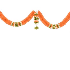 Arancione Bella Mini Thoma Porta Set Toran Calendula Artificiale Ghirlanda Fiori Fatti a mano Ghirlande Decorazione Casa Matrimonio Parete Appesa Indiana