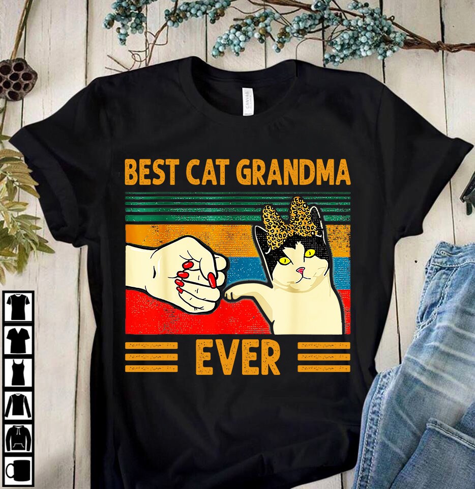 Cat Grandma Cat Shirt Cat T Shirt Cat Gifts Gifts For Cat Etsy