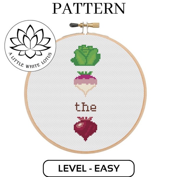 Lettuce Turnip The Beet - Cross Stitch PATTERN - Digital Download - Compatible With Pattern Keeper Software - Level EASY - Quick Finish -Pun