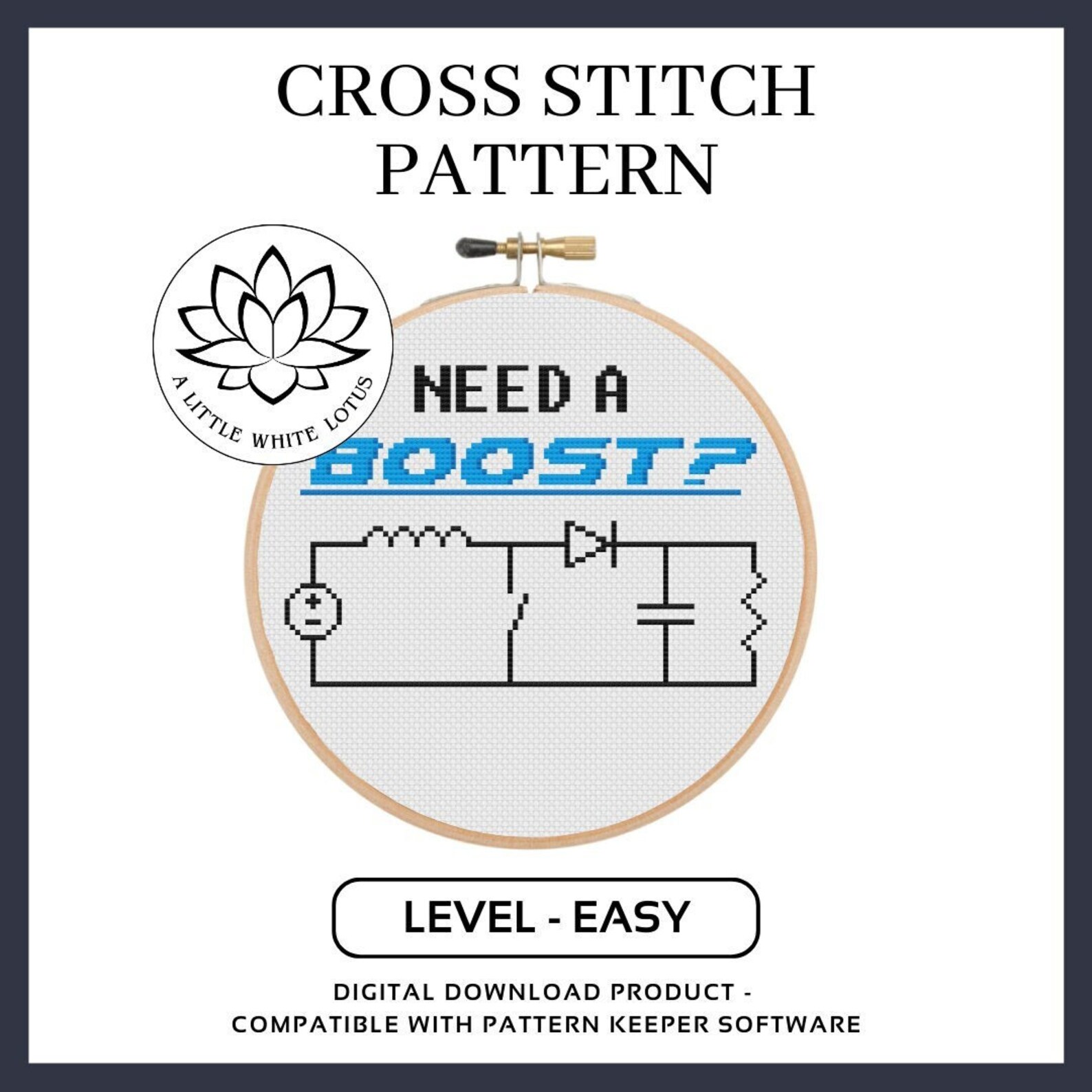 Need A Boost? - Cross Stitch PATTERN - Digital Download - Compatible ...