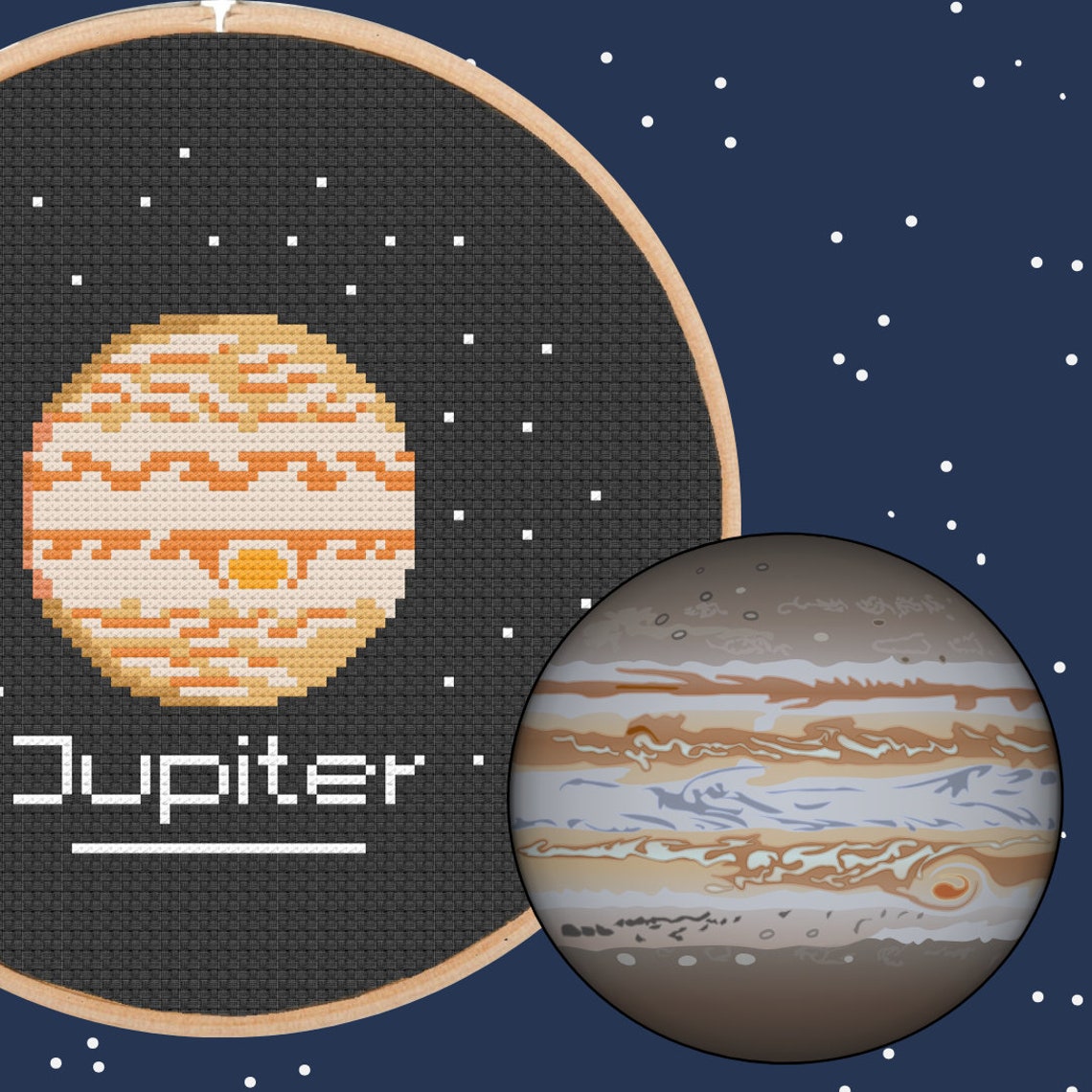 Jupiter Pattern Shortbread Jupiter - Cross Stitch PATTERN - Digital Download - Compatible With ...