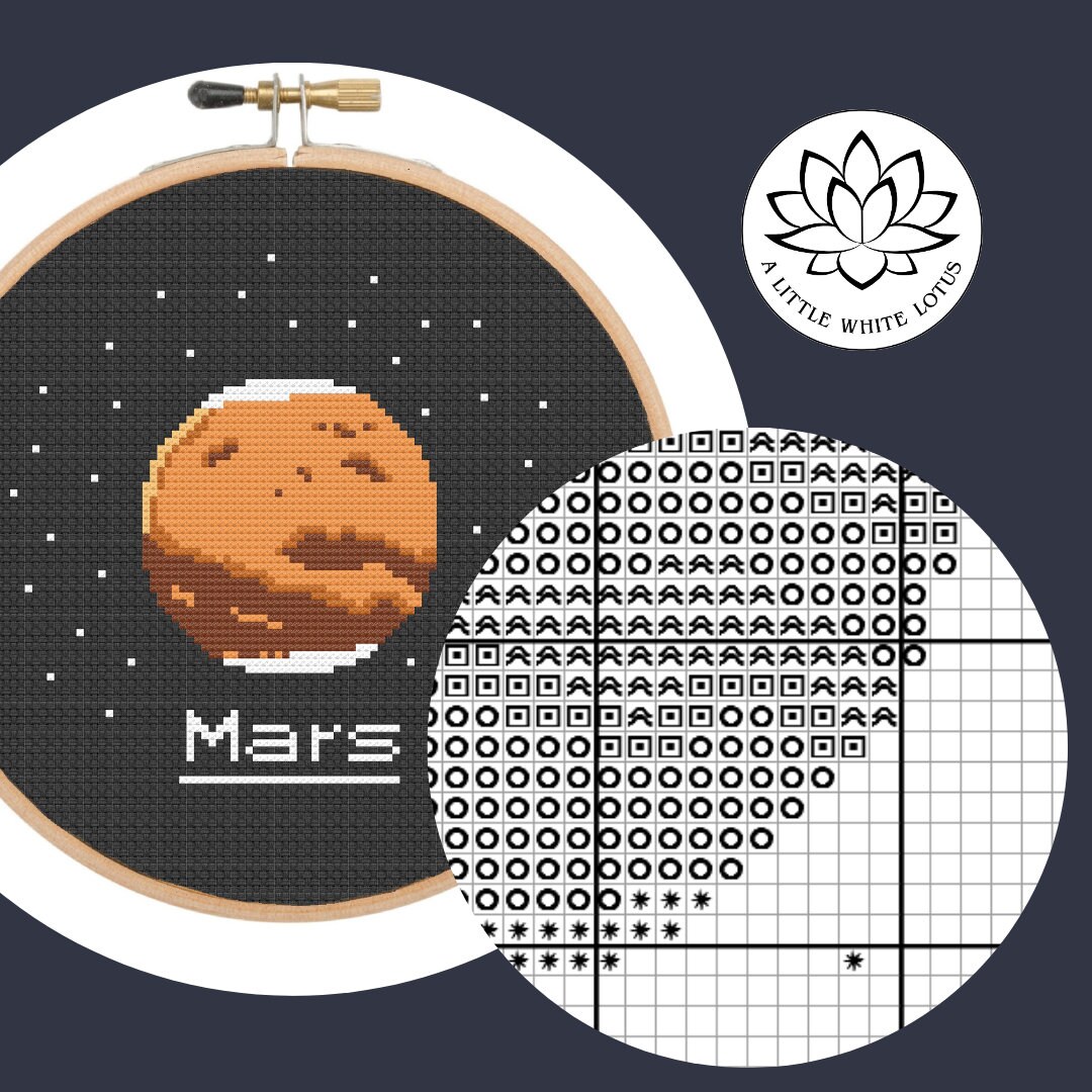 Mars - Cross Stitch PATTERN - Digital Download - Compatible With ...