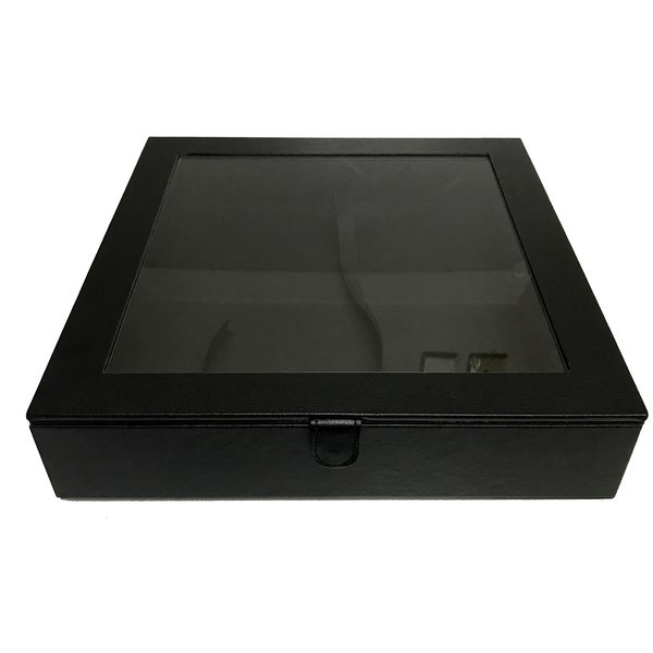 Clear Acrylic (see through) Album Box (black leatherette)