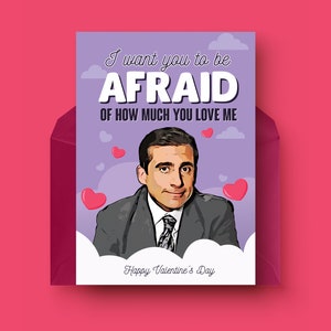 Die Büro Valentinstag-Karte | Michael Scott Karte | Michael Scott