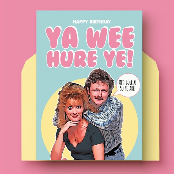 Cornation Street Tarjeta de cumpleaños / Jim & Liz / Belfast tarjeta de cumpleaños / Funny Irish Greeting Card / Ferry Clever
