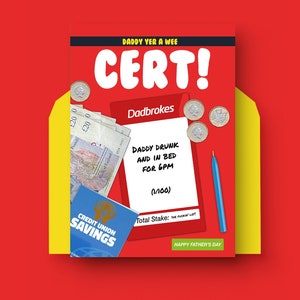 Dadbrokes Fête des pères CARD | | wee Cert  Carte de vœux irlandaise
