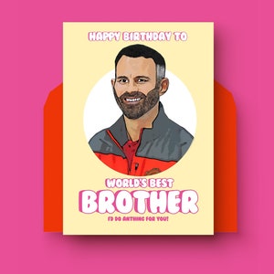 Ryan Giggs Geburtstagskarte | Bruder Geburtstagskarte | Mann Utd Geburtstagskarte | Lustige irische Geburtstagskarte