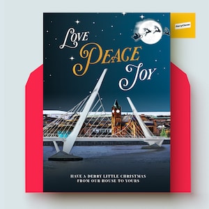 Derry City Peace Kerstkaart | Vredesbrug Derry
