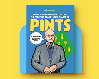 UTV Weather  Irish Humour Father's Day Greetings Card | Irish Father's Day Father's Day Card