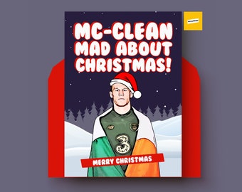 James McClean Christmas Card | Republic of Ireland Christmas Card | Funny Irish Christmas Card