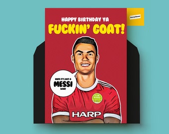 Ronaldo Irish Birthday card | Man Utd Birthday Card  Ronaldo Birthday Card
