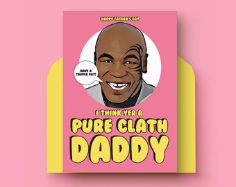 Mike Tyson  Irish Humour Father's Day Greetings Card | Irish Father's Day Father's Day Card