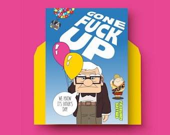 UP MOVIE  Irish Humour Father's Day Greetings Card | Irish Father's Day Father's Day Card