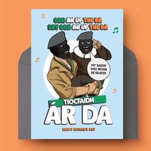 Up the Da Irish Humor Vatertagsgrußkarte | Irischer Vatertag Karte zum Vatertag