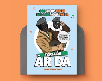 Up the Da Irish Humour Father's Day Greetings Card | Irish Father's Day Father's Day Card