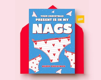 Nags Christmas Card | Funny Irish Christmas Card | Wife/Girlfriend Christmas Card