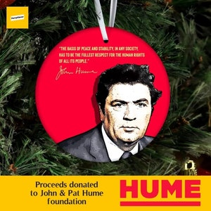 John Hume Christmas Tree Decoration | Derry City Christmas Decoration | Peace Christmas Decoration