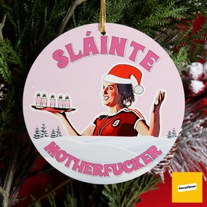 Slainte Ceramic Christmas Tree Decoration | Derry Girls Christmas Decoration